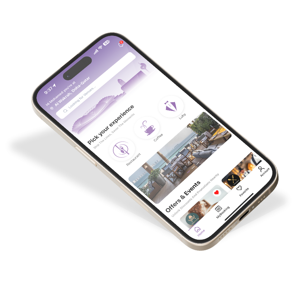 Qatar dining and coffee booking app for quick reservations